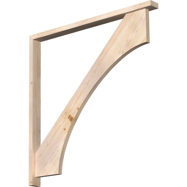 Ekena Millwork Westlake Block Smooth Bracket w/ Offset Brace, Douglas Fir, 3 1/2"W x 46"D x 46"H BKT0402X46X46WTL05SDF - main